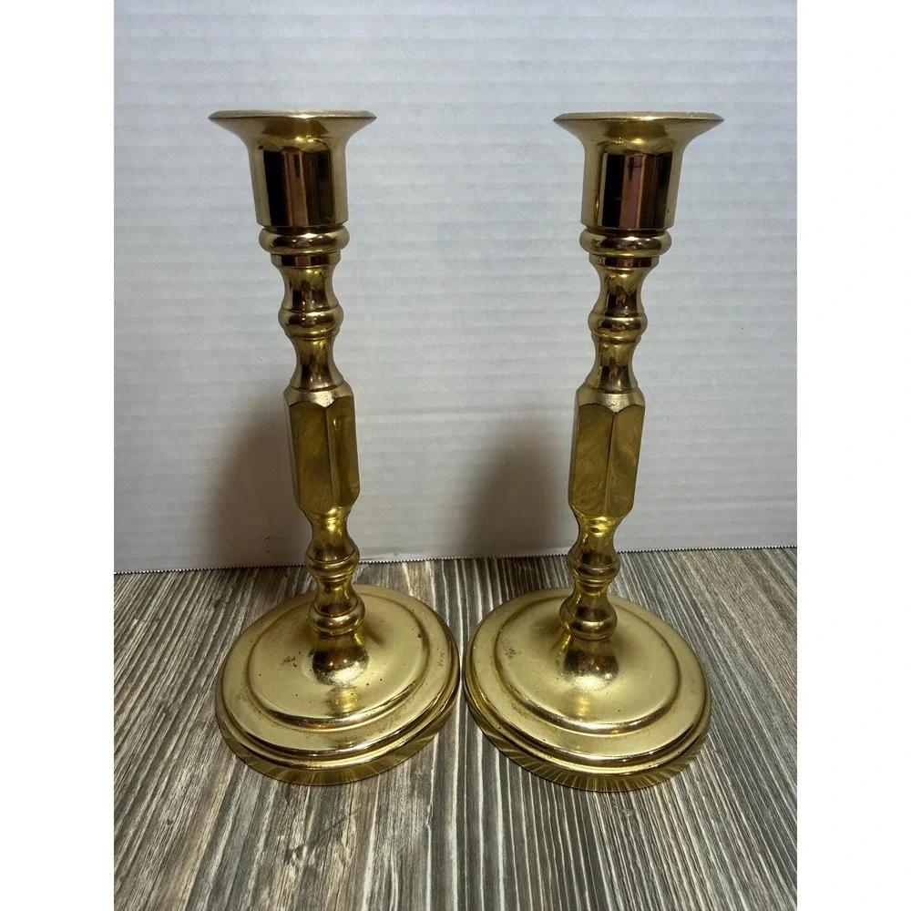 Baldwin Vintage Pair Brass Candlesticks 7 1/4